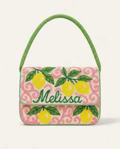 Bolso de Hombro para Mujer de Lona de Algodón a Rayas con Cuentas de Microvidrio Bordadas a Mano, Ecológico y Duradero - Product Image 5