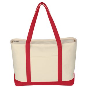 Sac fourre-tout en toile de coton 24 oz, robuste, grande capacité, avec fermeture éclair, vierge, écologique, réutilisable, vente en gros, cadeau promotionnel - Product Image 2