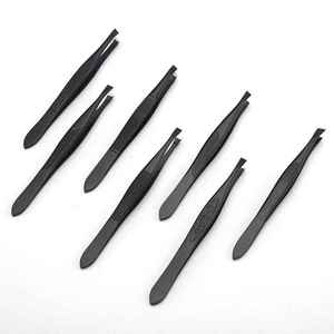 Ensemble de pinces à épiler inclinées en acier inoxydable de qualité professionnelle, pour une épilation des sourcils experte, légères et durables, avec logo personnalisé - Product Image 1