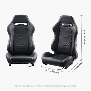 Set di 2 Sedili da Corsa Regolabili, Design Sportivo Confortevole con Reclinazione ad Ampio Angolo e Schiuma ad Alta Resilienza - Product Image 3