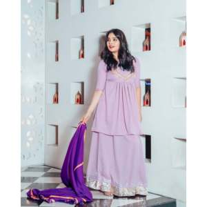 Conjunto de Traje de Gasa Lila Morado para Mujer - Talla XS - Product Image 5