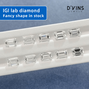 Diamantes Sintéticos (Cultivados en Laboratorio) D'vins Jewels, Corte Esmeralda, 1ct 2ct 3ct 4ct 5ct D VVS VS, para Joyería - Product Image 2