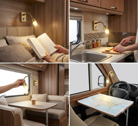 Applique murale LED 12 V flexible à col de cygne pour intérieur de caravane, éclairage de lecture et accent lumineux pour chevet