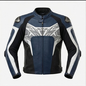 Blouson de moto stylé en cuir personnalisé pour la course, la protection et le tourisme, couleur sur mesure - Product Image 1