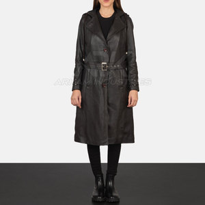 Abrigo de Cuero para Mujer de Alta Calidad con Acabado de Material Suave y Comodidad Relajada para Looks de Moda Diaria - Product Image 3