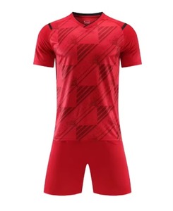 Conjunto de Camiseta de Fútbol con Cuello en V para Hombre, Estampado Geométrico, Manga Corta, Poliéster que Absorbe la Humedad, Ajuste Atlético, para Todas las Temporadas - Product Image 5