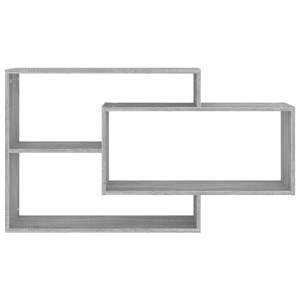 ชั้นวางของติดผนังไม้เอ็นจิเนียร์ด์วูดขนาดกลางสีเทาโซโนมา - สำหรับจัดแสดงและจัดระเบียบบนผนัง - Product Image 3