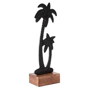 Jaffs Exports - Escultura de Palmera Hecha a Mano en Aluminio, Figura Decorativa Moderna y Ecológica para Mesa de Salón, Decoración Costera - Product Image 1