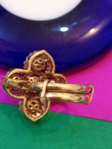 plus cross and flower Shape Cocktail <b>Ring</b> With red doublet Stone Gold Plated Women's vintage Wedding Jewelry <b>adjustable</b> <b>ring</b> - Product Image 2