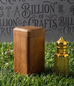 Boîte de rangement en bois pour huiles essentielles avec couvercle, conteneur carré d'aromathérapie, décoration de table - Product Image 3