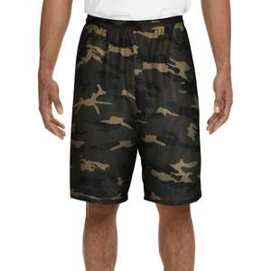 กางเกงขาสั้นคาร์โก้ลายพรางทหารสไตล์วินเทจขาดๆ แบบมีลายปักและพิมพ์ลายซับลิเมชั่นทรงโอเวอร์ไซส์สำหรับผู้ชาย ออกแบบเองได้ - Product Image 3