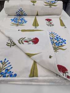 New Arrival Handmade Hand Block Hand Block Printed Vintage Hand Block Printed Cotton Dohar Hand Block Printed Beautiful Dohar - Product Image 2