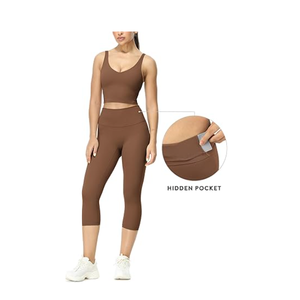 Nouvelle Arrivée - Leggings Capri de Yoga pour Femme, Confort Extérieur, Extensibles, Séchage Rapide, Idéaux pour le Sport et le Fitness - Vente en Gros Personnalisée - Product Image 2