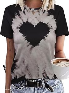 Camisetas Tie Dye de Manga Corta, Estilo Urbano Casual, Camisetas con Tinte Degradado para Chicas, Transpirables, en Oferta - Product Image 5