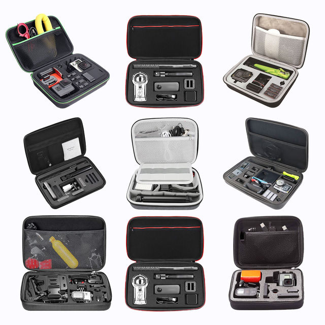 Portable EVA Hard Carrying Case Compatible with Gopro Hero 5, Action Camera Storage Bag Protective Travel Tool Organizer Case