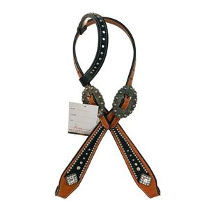 Têtière en cuir sculpté à une oreille de haute qualité Excellent produit équestre occidental pour l'équitation - Product Image 1