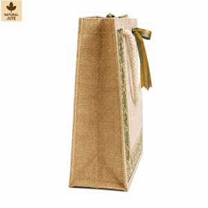 Sac de plage en jute naturel laminé 300 GSM, sac de voyage de plage 32x34x14 cm, logo personnalisé, vente en gros, OEM, marque privée, modèle MY-02 - Product Image 4