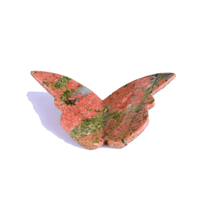 Ailes de papillon en unakite naturelle sculptées, pierre énergétique, spécimen minéral de guérison, décoration pour la maison et le bureau, vente en gros - Product Image 4