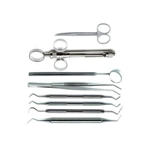 Kit de préparation de couronnes dentaires 7 pièces – Instruments dentaires réparateurs en acier inoxydable – Set chirurgical manuel - Product Image 3
