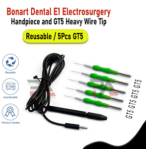 Pieza de mano Bonart Dental E1 para electrocirugía GT5, puntas de alambre grueso, autoclavables, reutilizables, de acero inoxidable, para uso veterinario y dental - Product Image 3