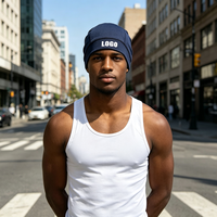 Casquette de cyclisme unisexe à bas prix en stock, imprimée avec logo, en polyester haute performance, bonnet de sport personnalisé