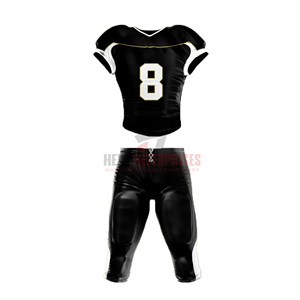 Protège-épaules et accessoires de football américain, noir et blanc, personnalisables, pour maillot et pantalon, en polyester respirant, unisexe - Product Image 4