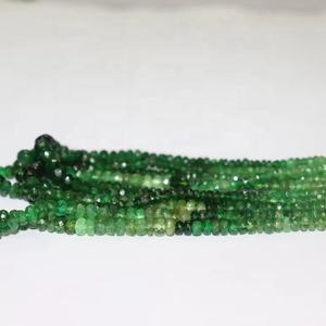 AAA Quality Tsavorite Shaded Faceted Rondelle Beads 3-4mm 16 inches Loose Gemstone For Jewelry Making At Wholesale Price - Product Image 6