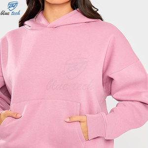 High Quality Custom Logo Printed Women Tracksuit Hoodie Trouser Set 100% Cotton Comfortable Gym Wear Streetwear Outfit Wholesale - Product Image 5