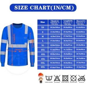 Camisetas de Seguridad Reflectantes con LED, Impermeables, de Alta Visibilidad, ANSI Clase 1, Ligeras, de Secado Rápido y Transpirables, para Trabajo, 100% - Product Image 5