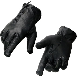 ถุงมือขี่มอเตอร์ไซค์หนังวัวสีดำสำหรับผู้ชาย Samroz Sports - Product Image 1