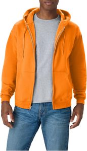 Sudadera con capucha negra para hombre al por mayor, con cremallera, ajuste regular, de algodón polar, informal, color liso, con bolsillo, para otoño, ODM OEM - Product Image 3
