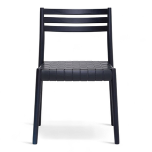 Chaise de salle à manger d'extérieur noire tressée, siège de jardin imperméable, mobilier de patio, restaurant, hôtel - Product Image 1