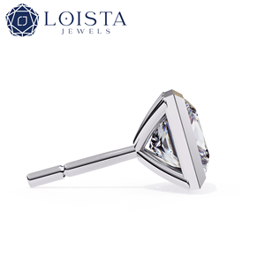 Pendientes de Diamantes Cultivados en Laboratorio, Corte Princesa, Estilo Clásico, Joyería de Boda para Mujer con Certificado IGI - Product Image 5