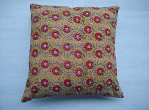 Square Floral Printed Cushion Cover 100% Cotton Handmade Block Print Throw Pillow Cover Decorative <b>Sofa</b> Cushion Case - Product Image 4
