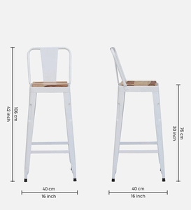 Tabouret de bar réglable en similicuir PU blanc, design industriel moderne, hauteur de comptoir, mobilier de cuisine, acier thermolaqué - Product Image 5