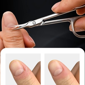Cortacutículas Profesional de Acero Inoxidable, Pinza para Uñas con Punta Curva Extra Fina para Dedos, Pies, Uñas Gruesas, Removedor de Piel Muerta - Product Image 2