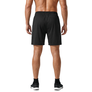 Custom LOGO Men's 100% Polyester Men's Shorts <b>Elastic</b> Waist with Draw <b>Cord</b> Side Zipper Pockets Workout Breathable Sports Shorts - Product Image 5
