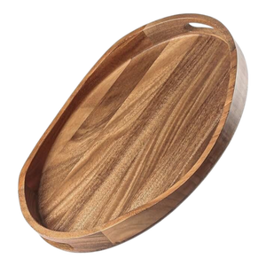 Bandeja Redonda Galvanizada de Madera para Decoración del Hogar, Decoración Interior, Decoración para Fiestas y Eventos, 3 Compartimentos para Uso Multifuncional - Product Image 4