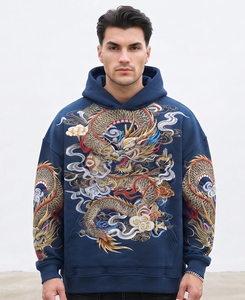 เสื้อฮู้ดลายการ์ตูนญี่ปุ่นสไตล์สตรีทแวร์ พิมพ์ลายดิจิตอล ออกแบบเองได้ สำหรับผู้ชาย ใส่ได้ในฤดูหนาว ทรงปกติ น้ำหนัก 350 กรัม - Product Image 1