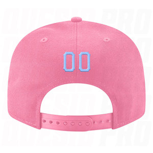 Casquette Snapback Ajustable Rose, Bleu Clair et Blanc Brodée – Style Streetwear Tendance Unisexe - Product Image 3