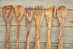 Juego de Utensilios de Cocina de Madera de Olivo, 6 Piezas, para Cocinar y Servir - Product Image 2