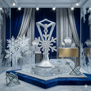 สร้อยคอเงินแท้ 925 ลายเกล็ดหิมะ ประดับเพชรโมอิสซาไนต์ VVS ทรงเหลี่ยมมรกต ขนาด 2 นิ้ว ชุบโรเดียม สลักโลโก้ได้  สำหรับทุกเพศ เหมาะสำหรับงานปาร์ตี้ ของขวัญสุดคลาสสิก - Product Image 5