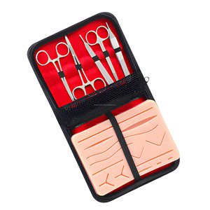 Kit d'entraînement à la suture pour étudiants en médecine, avec coussinet de plaie en silicone et instruments chirurgicaux pour la formation à la suture - Fournisseur en gros - Product Image 1