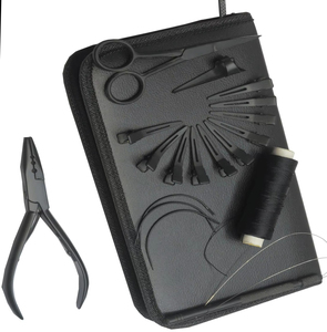 Kit d'extension de cheveux, ensemble d'outils en plastique noir pour l'installation et le retrait, style tendance - Product Image 3
