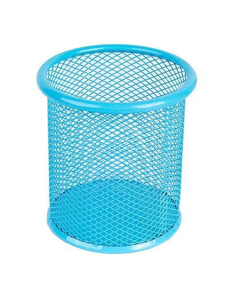 Porte-stylos métallique moderne 2023 pour étudiants, organisateur en acier doux bleu pour marqueurs et crayons, fabriqué en Inde - Product Image 5