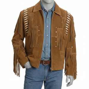 แจ็คเก็ตหนังสไตล์วินเทจสำหรับผู้หญิง ดีไซน์ตะวันตก บริการ OEM กันลม ระบายอากาศได้ดี คุณภาพสูง ขายส่ง แจ็คเก็ตคาวเกิร์ล - Product Image 5