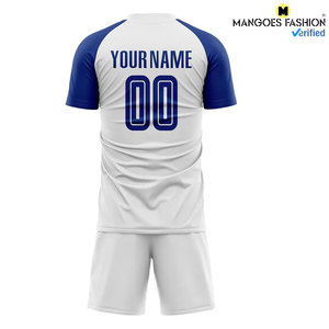 Uniforme de Fútbol Personalizado Blanco Royal Sublimado, Transpirable, de Manga Corta, Lavable a Máquina, Importado - Product Image 5