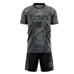 Nuevo Conjunto de Uniforme de Fútbol con Sublimación de Camuflaje Personalizado, Diseño Moderno, Camiseta y Pantalones Cortos para Equipo, Uniforme de Fútbol Transpirable - Product Image 2