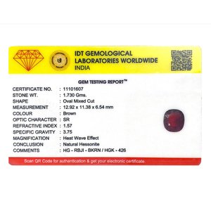 Premium 85 Carat Oval Cut Hessonite Gomed Loose Gemstone Natural Garnet for Fine Jewelry - Product Image 4