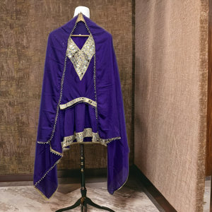 Conjunto de Kurti Sharara Dupatta Bordado para Mujer, Ropa Étnica Morada, Traje de Diseñador para Damas - Product Image 3
